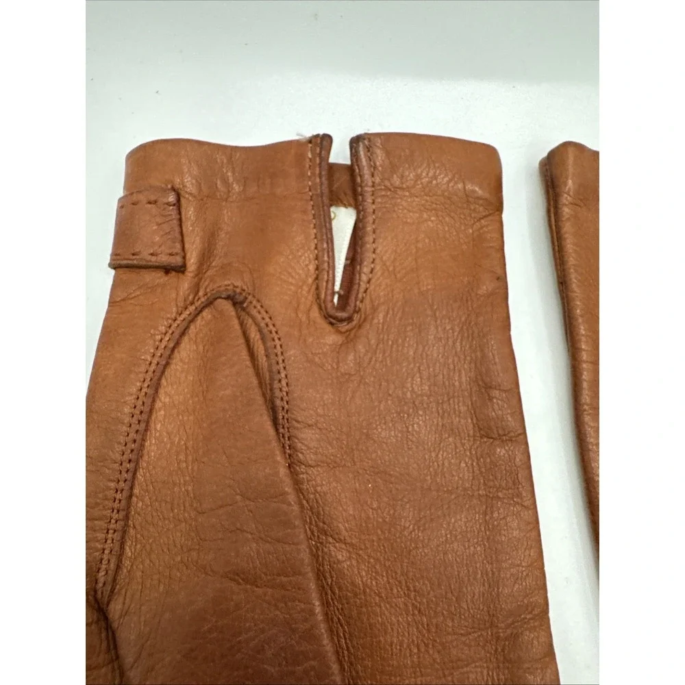 Vintage Brown Giselle Gloves Size 6.5‎